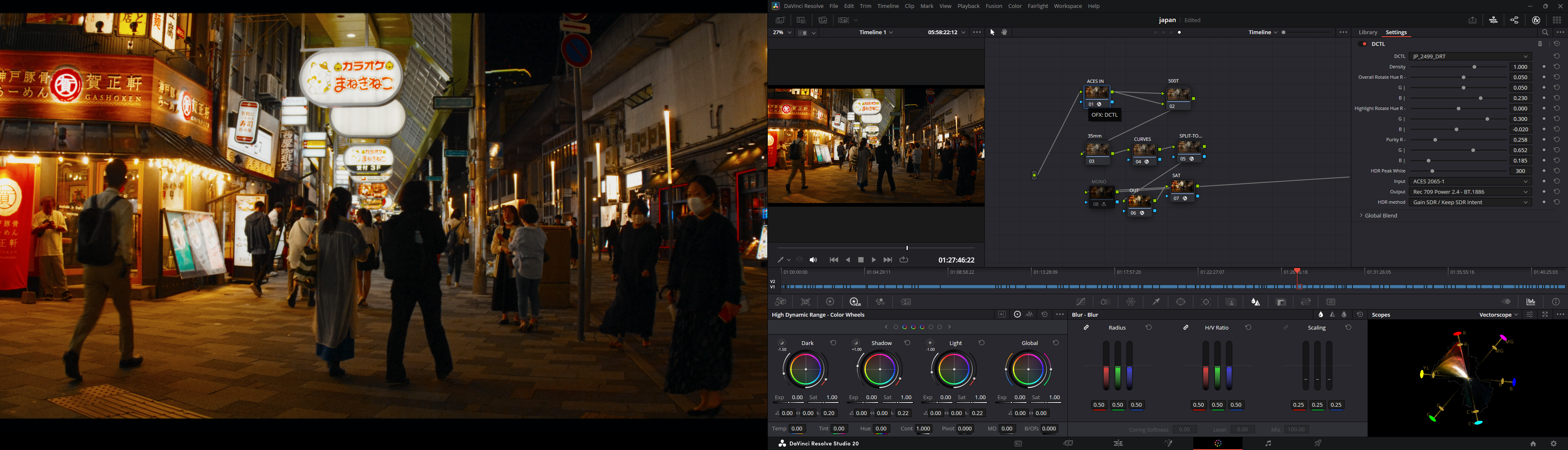 Final inversion node completing the film simulation